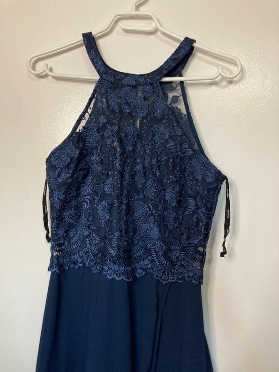 Soieblu Dresses & Skirts - Soieblu Formal Dress Halter Lace Blue M 16.5”